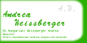 andrea weissberger business card